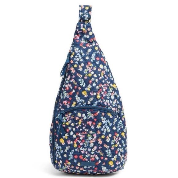 NEW Vera Bradley Essential Sling Backpack Scattered Wildflowers Quilted Floral main image 5